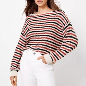 Loft Striped Knit Sweater Size M
